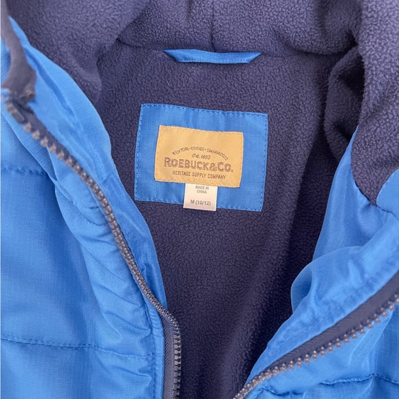 Sears Roebuck & Co Coat Puffer Boys// Blue // Size Boys  Medium M - Picture 2 of 6